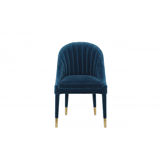 Велюровый синий стул 48MY-3607-1 BLU GO