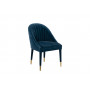 Велюровый синий стул 48MY-3607-1 BLU GO