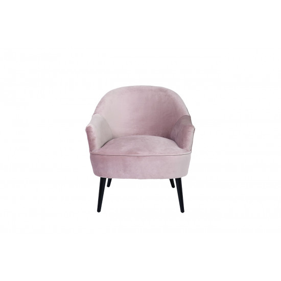 Велюровое кресло пепельно-розовое HD2203-411KD LPI