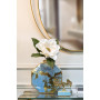 Керамическая ваза с крышкой голубая с золотом 25*10*41см 55RD3570L