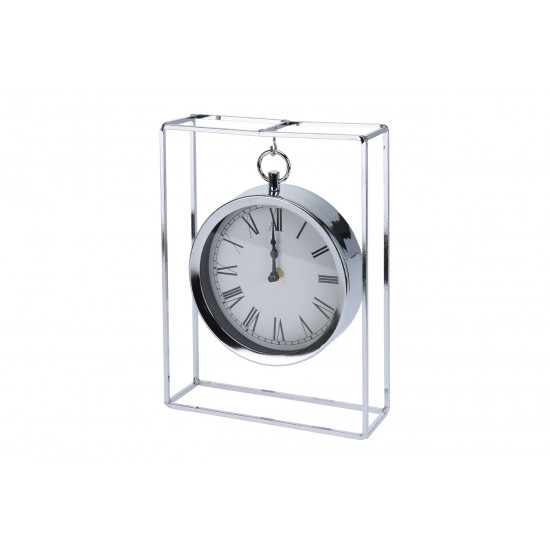 Часы настольные металлические подвесные хром NBE000050