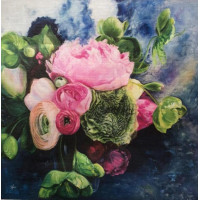 Холст Букет с пионом 89VOR-AQUARELLE34