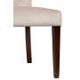 Велюровый бежевый стул на деревянных коричневых ножках 597-1K-КРЕМОВЫЙ-Riv21