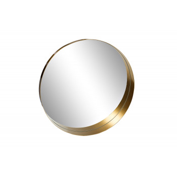 Круглое зеркало в золотой металлической объемной раме 19-OA-6276L