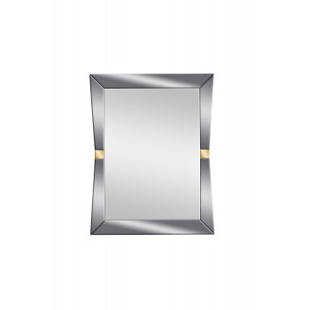 Зеркало прямоугольное в зеркальной раме с золотыми вставками KFG123