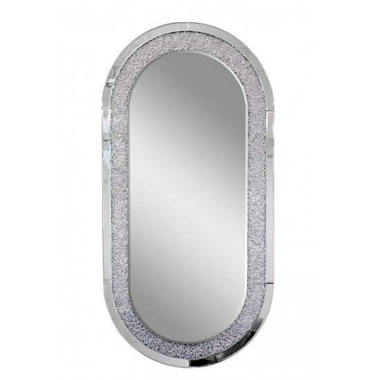 50SX-9138 Зеркало овальное в раме с кристаллами 120*60см