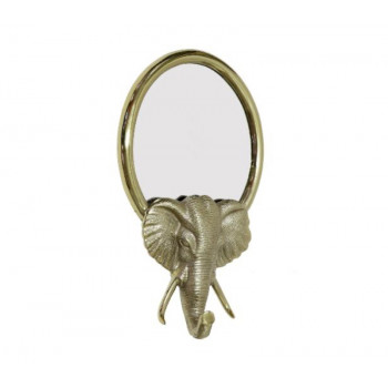 Зеркало декоративное Голова слона золотое 94PR-21778