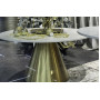 Стол журнальный круглый керамогранит белый 76AR-00910