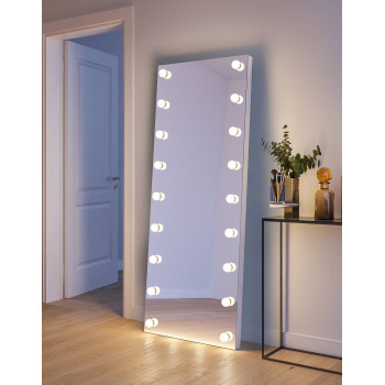 Напольное гримерное зеркало с подсветкой лампочками Меган 80x180