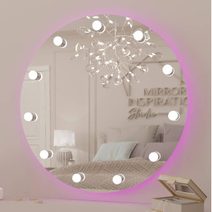 Круглое гримерное зеркало без рамы с задней RGB подсветкой Мэрил