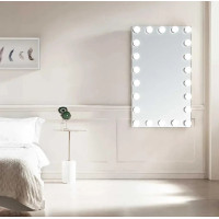 Настенное гримерное безрамное зеркало с лампочками Мэрилин