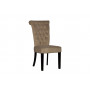 Велюровый стул с кольцом на деревянных ножках бежево-серый PJC597-J631