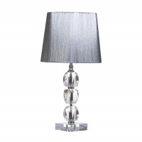 Хрустальная настольная лампа с серебряным абажуром X281205