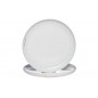 Тарелка белая с бирюзовым рисунком (2) 30*30*3, 3 CB2193-30-F138