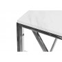 Квадратный журнальный столик с мраморной столешницей на металлическом каркасе 50*50*50см GY-ET2051214BLSM