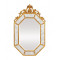 Дизайнерское красивое настенное зеркало в золотой раме Лидс Золото