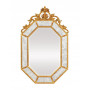 Дизайнерское красивое настенное зеркало в золотой раме Лидс Золото