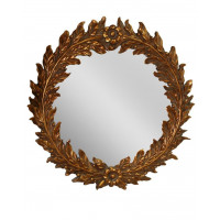 Круглое настенное зеркало в раме Васари