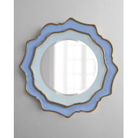 Зеркало круглое в голубой раме Дороти Sky Blue
