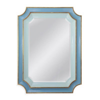 Зеркало дизайнерское в синей раме Кьяра Sky Blue