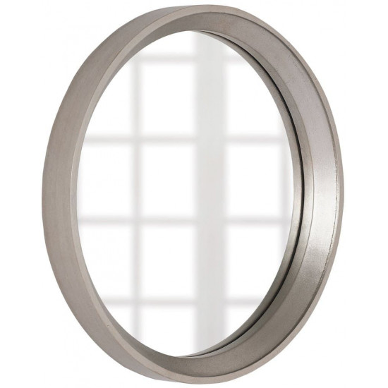 Круглое зеркало в серебряной раме Арадео