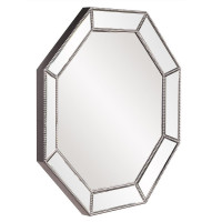 Восьмиугольное зеркало в серебряной раме Грэм