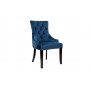 Велюровый стул на деревянных ножках синий 63*56*99см 24YJ-236-466