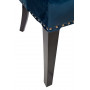 Велюровый стул на деревянных ножках синий 63*56*99см 24YJ-236-466