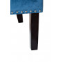 Синее велюровое кресло с высокой спинкой с подушкой на деревянном каркасе и ножках 77*92*105см 24YJ-7004-06466/1