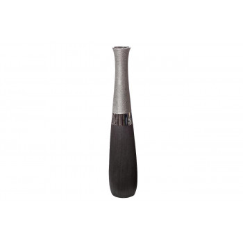 Керамическая ваза чёрная с серебром 18.8*18.8*100 18H7734L-2