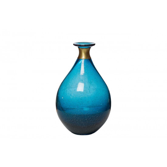 Стеклянная синяя ваза 16*25 KL1625-Q