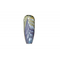 Стеклянная фиолетовая ваза H35xD14 HJ6037-36-O80