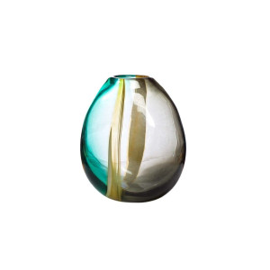 Стеклянная цветная ваза H22xD21x12 HJ4127-22-N95