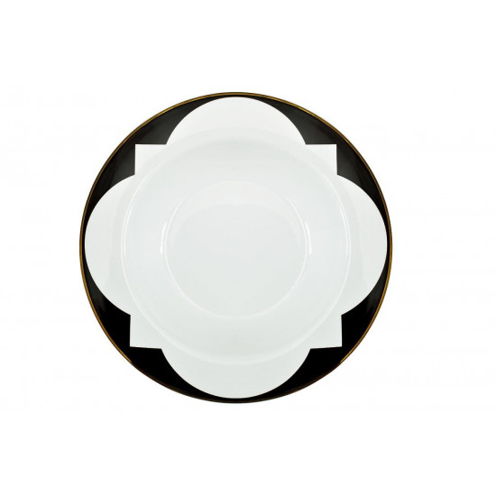 Тарелка суповая 21см, черно-белая (6) 26FC VANITY DPL21BL