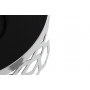13RXET8011-SILVER Стол журнальный черн.стекло/серебро d50*50см