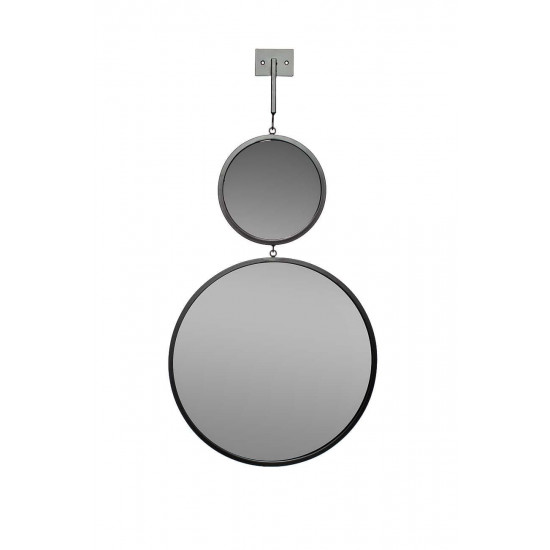 Двойное зеркало с планкой, диаметр 20/40 см 19-OA-6003-1BL
