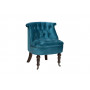 Низкое велюровое стеганное кресло сине-зеленое 46*61*70см ножки т-кор. HD2202868-BBD