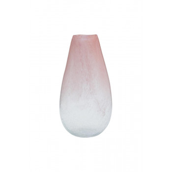 Стеклянная розовая ваза H39D13 HJ1467-38-R25