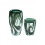 Стеклянная зеленая ваза H34xD19, 5 HJ4143-35-Q88