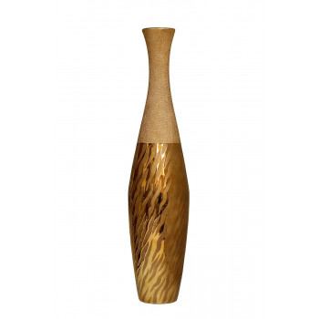 Керамическая золотая ваза 17,5х17,5х80