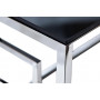 Металлический прямоугольный журнальный столик с чёрным стеклом  60*120*45см GY-CT2051212