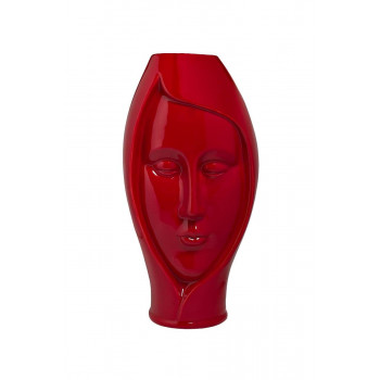 Керамическая ваза Голова женщины бордовая 10K9484B