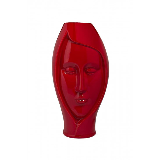 Керамическая ваза Голова женщины бордовая 10K9484B