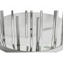 Круглый металлический журнальный столик со столешницей из стекла 100*100*43см GY-CT8089