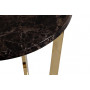 Журнальный столик круглый со столешницей из мрамора на металлическом основании Dark Emperador d55х57, 2 см 33FS-ET20C05-PG