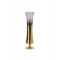 Стеклянная прозрачная ваза с розовым золотом 12,3*13,4*50см 35BB-09150CG