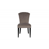 Велюровый стул с волнистой спинкой бежево-серый 50*63*88см PJC776-PJ631 