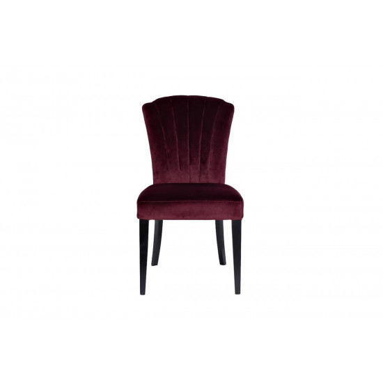 Велюровый стул с волнистой спинкой бордовый 50*63*88см PJC776-PJ604