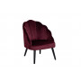 Бордовое велюровое кресло с волнистой спинкой 67*72*86см PJC483-PJ604