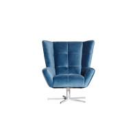 Синее кресло вращающееся велюр 90*87*100см ZW-868 BLU SS